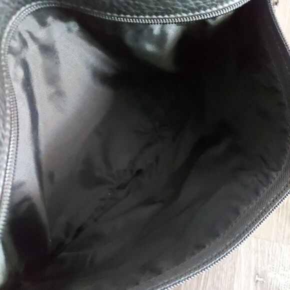 Libaire Brand Made in USA Black Large Pebbled Leather Shoulder Bag - Picture 7 of 9